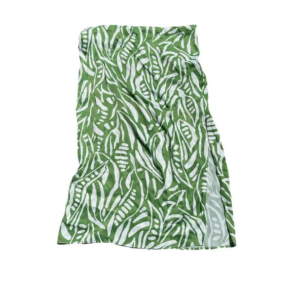 House of Harlow 1960 Green White Straight Skirt Large Side Slit Elastic NWT - Picture 1 of 9